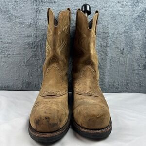 Wolverine Rancher‎ Boots Mens 10.5 Waterproof Steel Toe Round 10" Brown Work